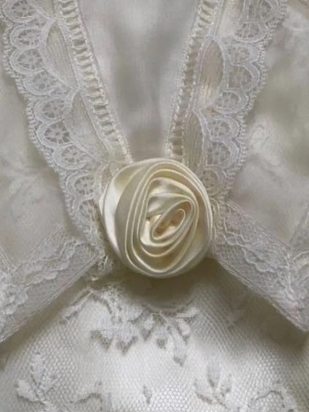 Vintage Jessica McClintock White Lace Dress - Sailor Collar Sz 7